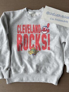 Vintage Cleveland Indians 1997 World Series Baseball Sweatshirt, MLB Shirt Tee